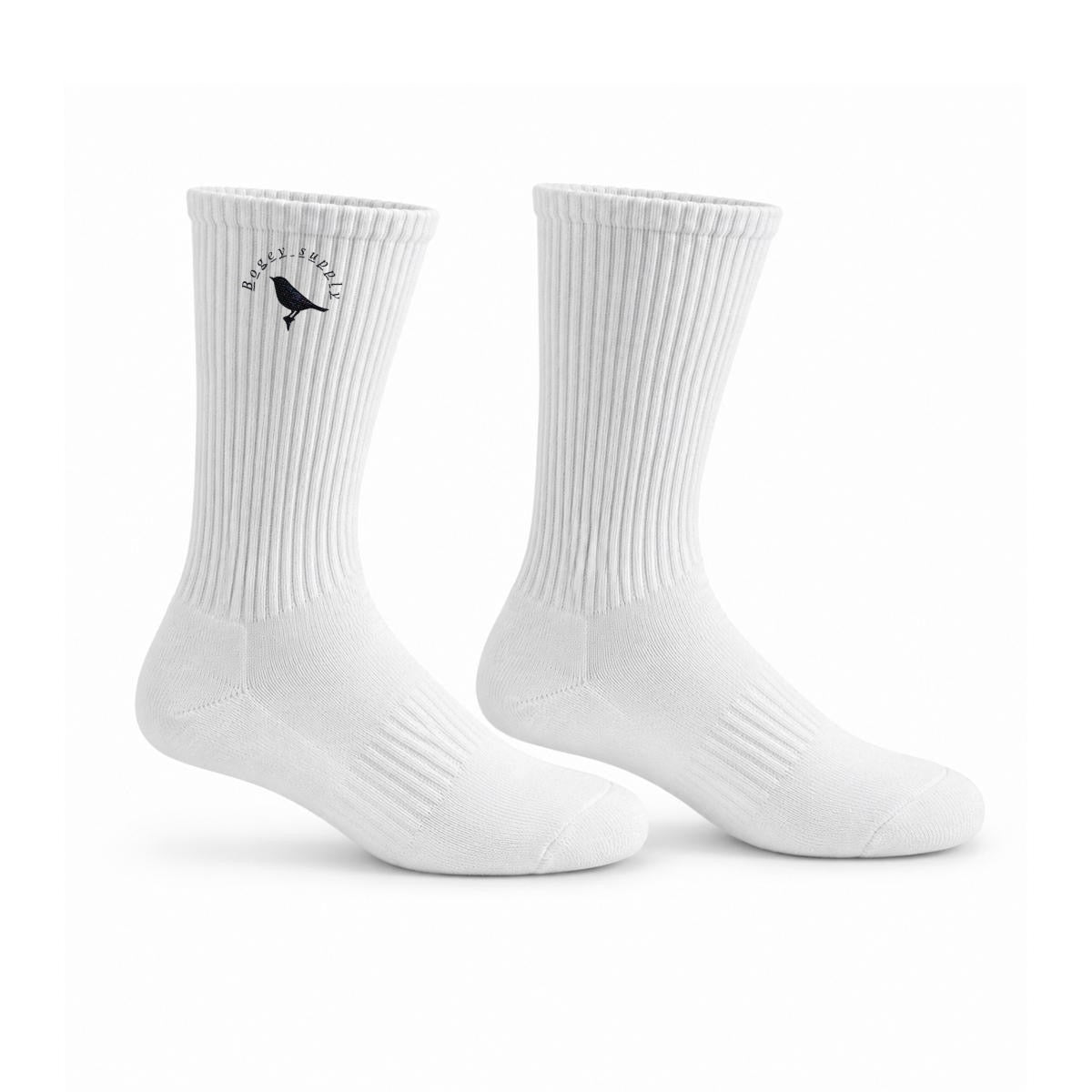 Embroidery Sports Cotton Crew Socks|Cotton