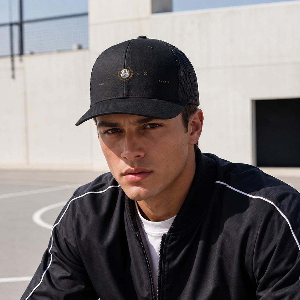 Embroidery Curved Mesh Bogey Cap For Golf
