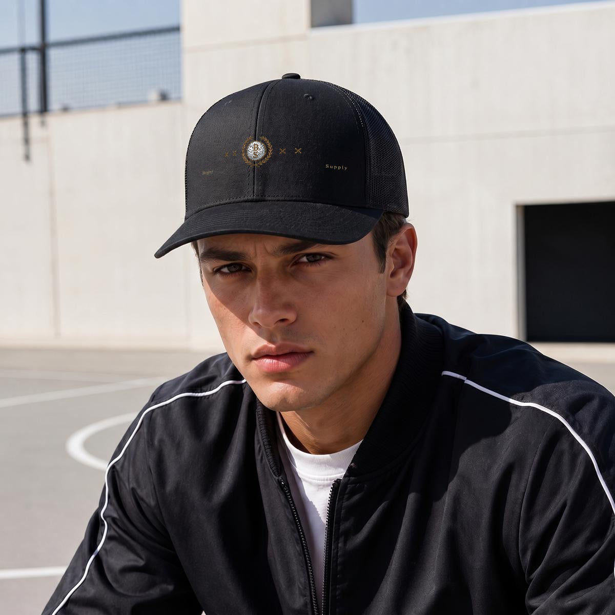 Embroidery Curved Mesh Bogey Cap For Golf