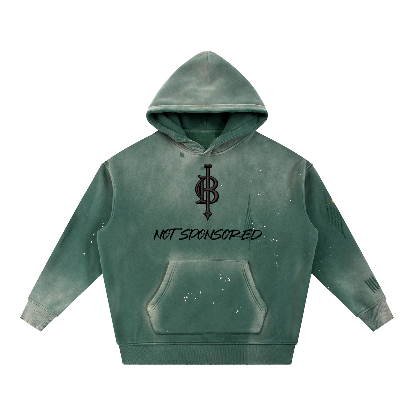 Bogey Vintage Washed Frayed Fleece Hoodie