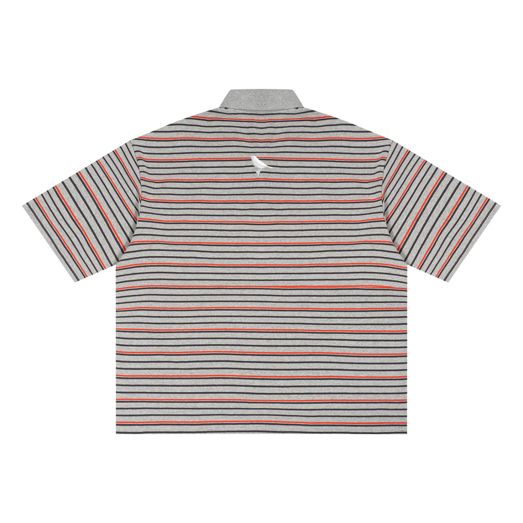 Striped Bogey Collared Polo Shirt