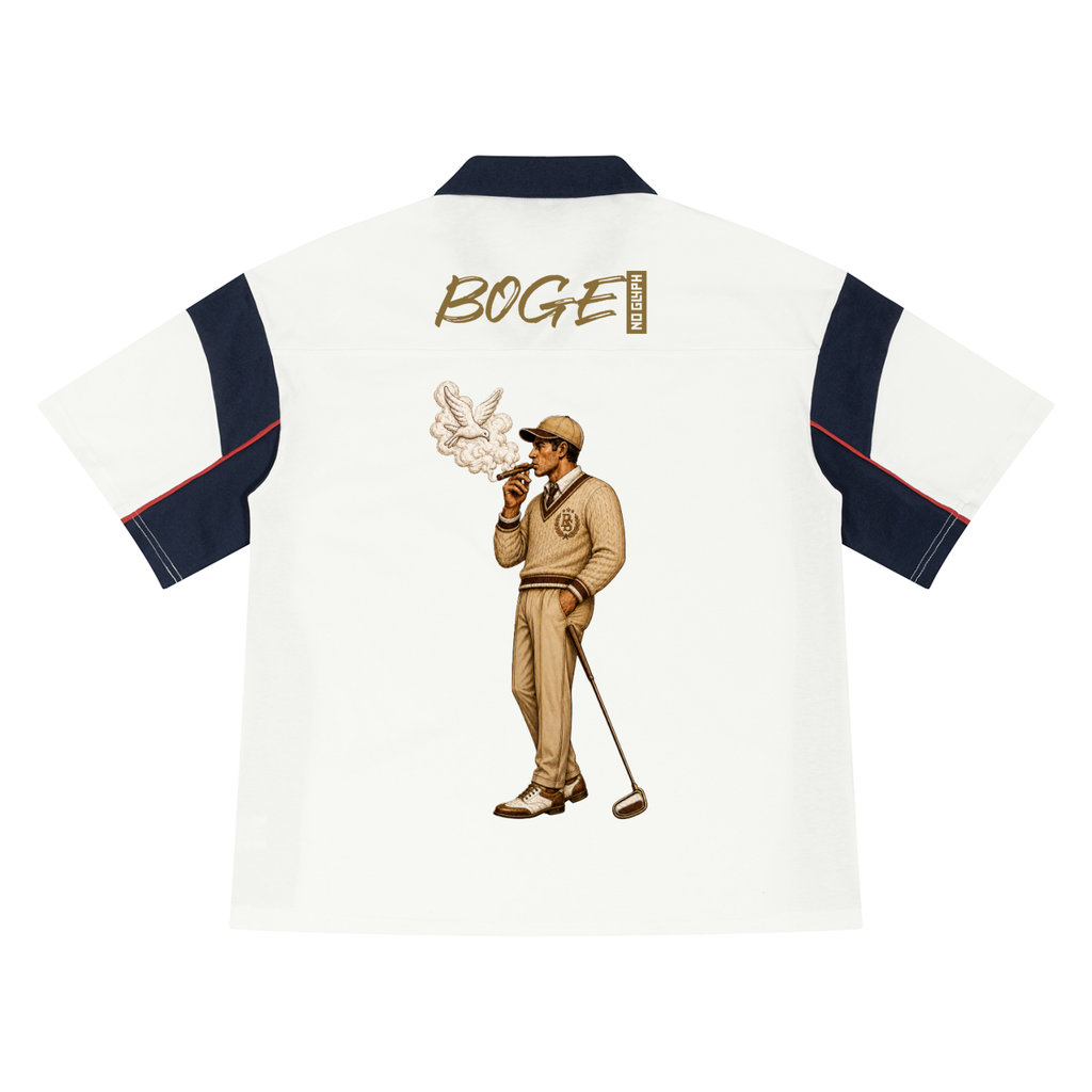 BOGĚ Boxy Color Block Polo Shirt