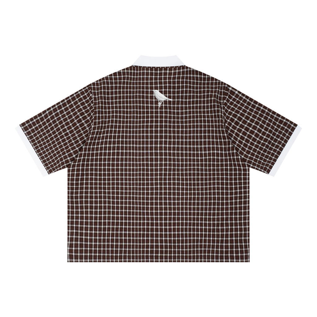 Bogey Plaid Color Block Polo Shirt