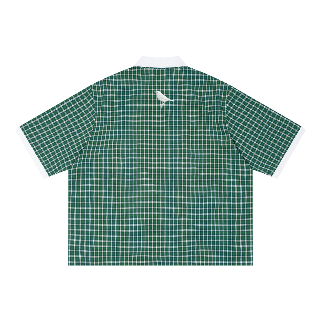 Bogey Plaid Color Block Polo Shirt