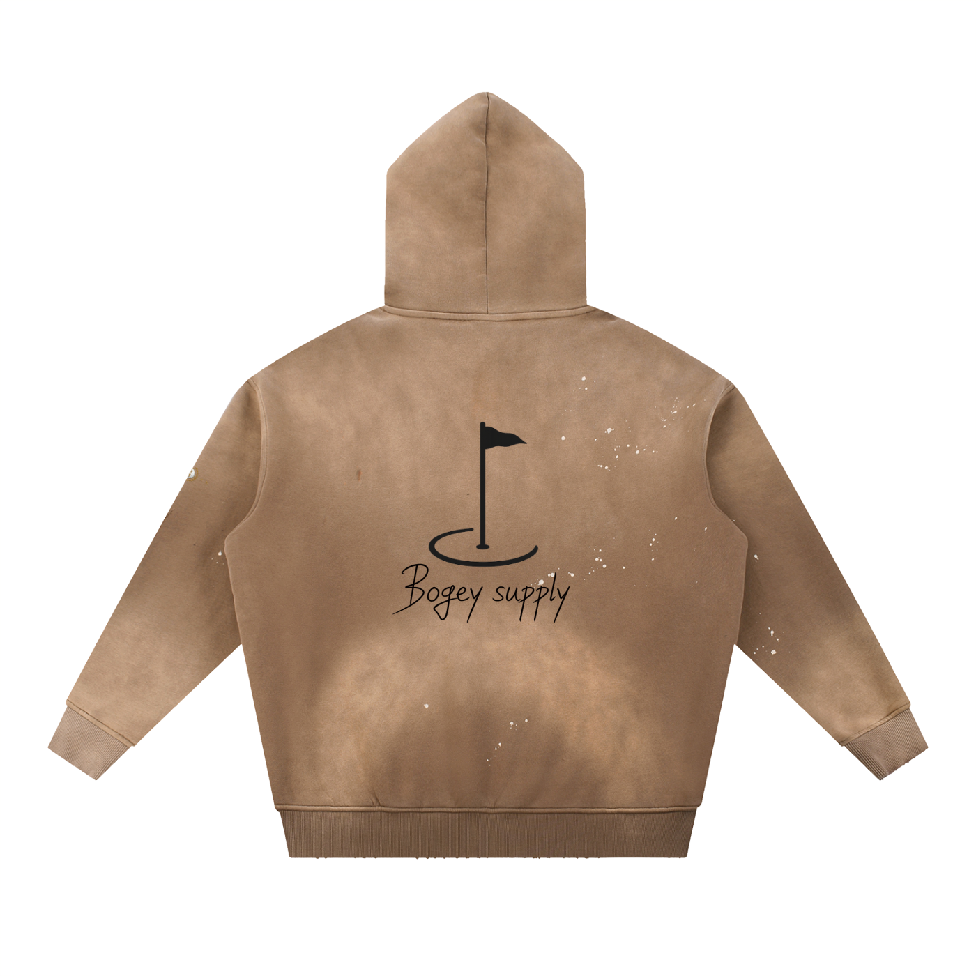 Bogey Vintage Washed Frayed Fleece Hoodie