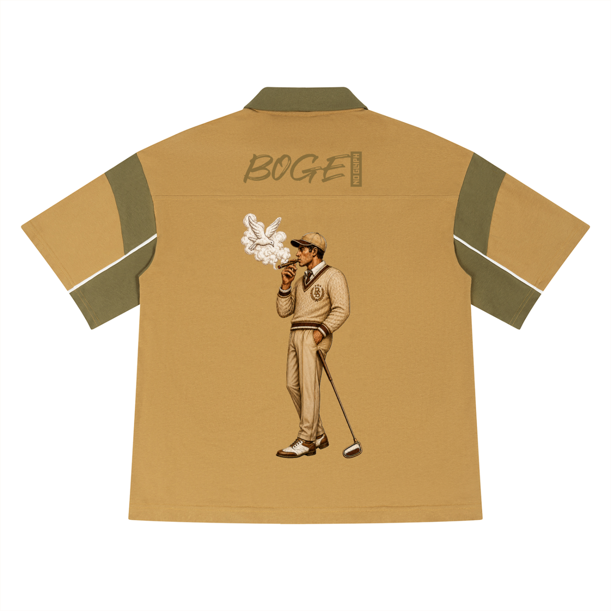 BOGĚ Boxy Color Block Polo Shirt