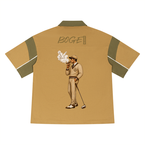BOGĚ Boxy Color Block Polo Shirt