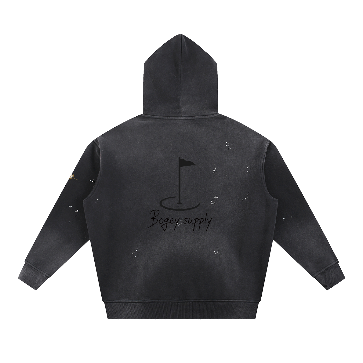 Bogey Vintage Washed Frayed Fleece Hoodie