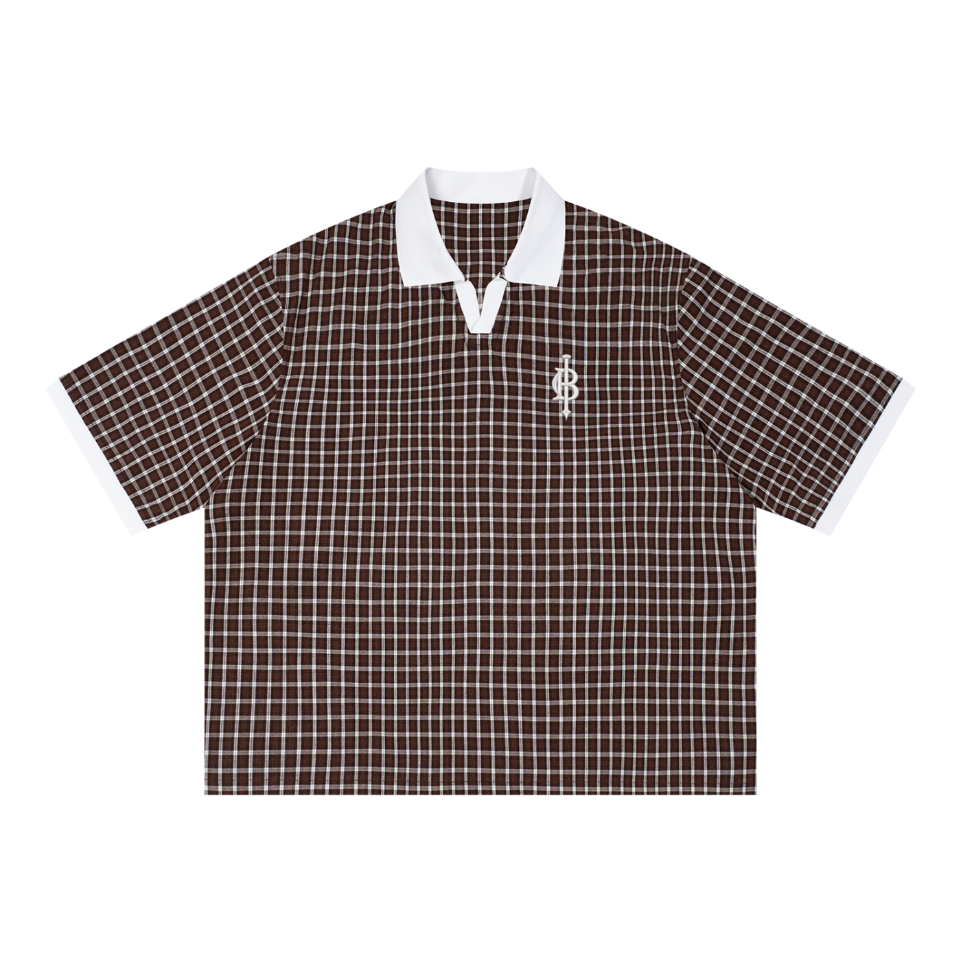Bogey Plaid Color Block Polo Shirt