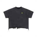 Vintage Wash Bogey  Distressed Hem T-Shirt