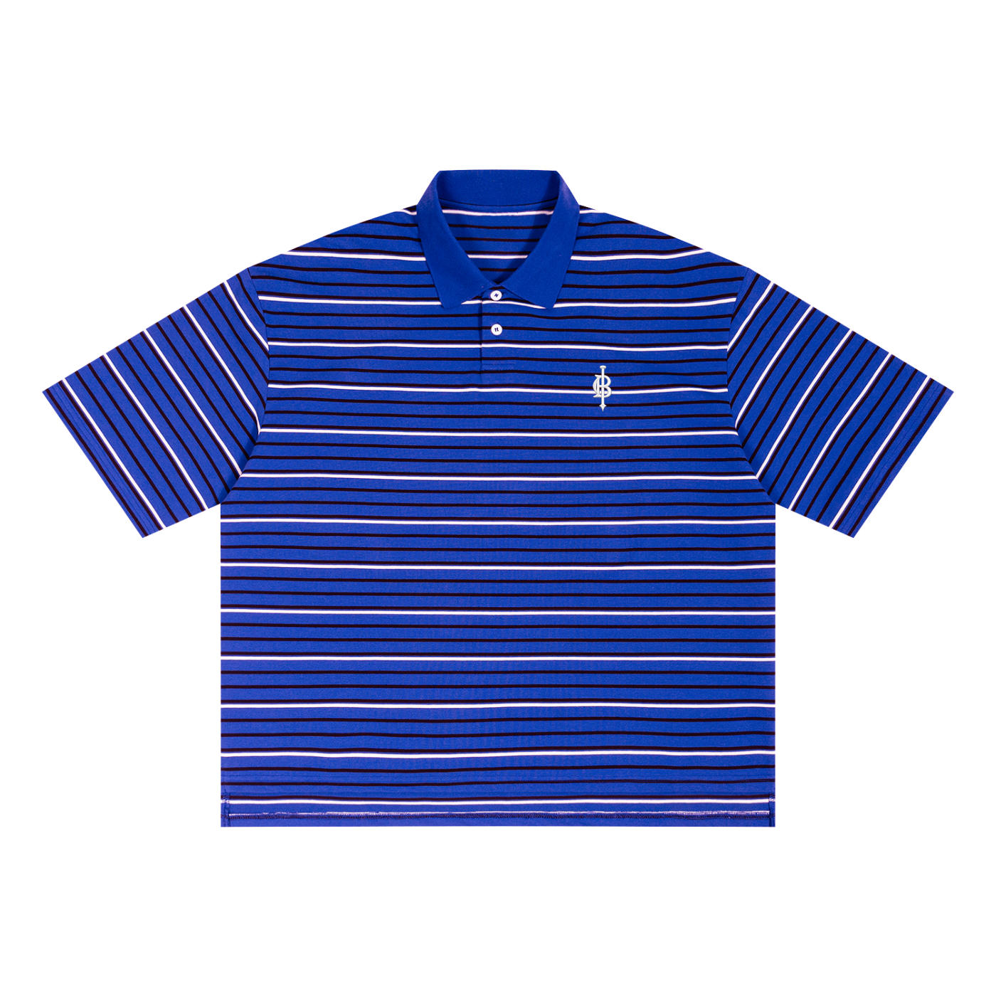 Striped Bogey Collared Polo Shirt