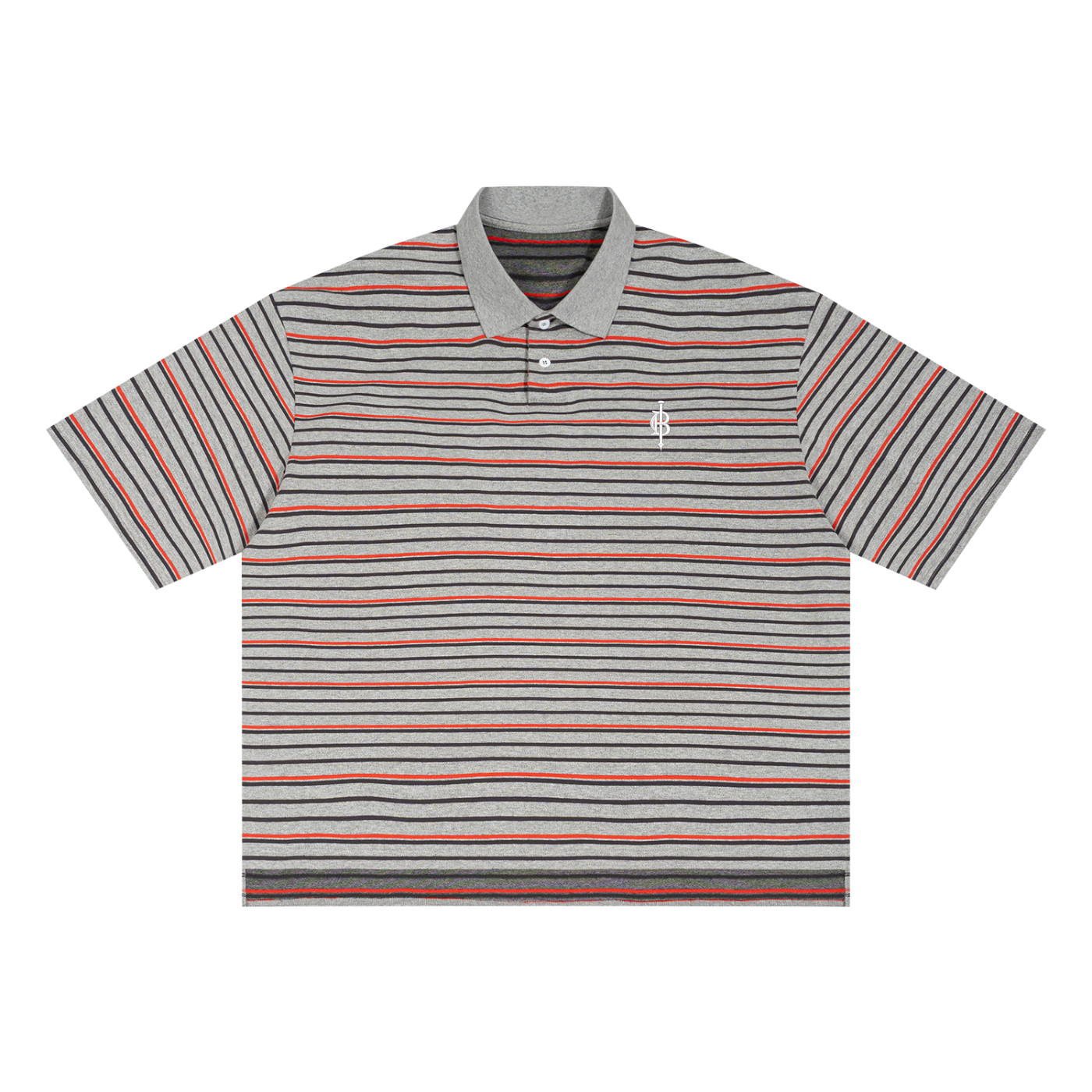 Striped Bogey Collared Polo Shirt