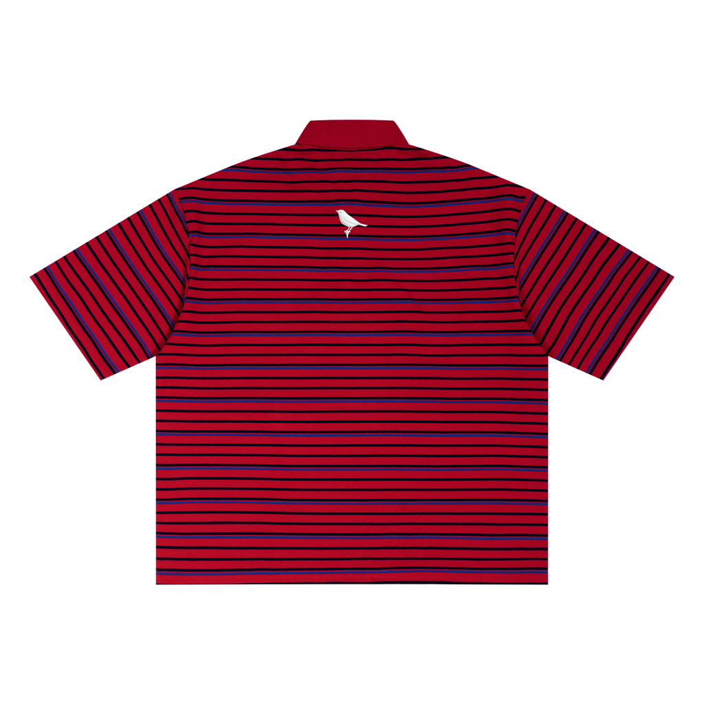 Striped Bogey Collared Polo Shirt